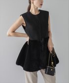 【ラジュール/Lajour】のエコファー切替ジレ 人気、トレンドファッション・服の通販 founy(ファニー) ファッション Fashion レディースファッション Fashion for Women アウター Coat / Outerwear Collection トップス・カットソー Cut & Sew Tops ベスト&ジレ / 重ね着スタイル Vests & Gilets ペプラム Peplum, Flared Hem 切替 Switching, Contrast Panel thumbnail ブラック|ID: prp329100004836786 ipo3291000000035235494