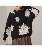 【バブ ブージュルード/Bab Bou Jeloud】のフラワージャガード柄ニットプルオーバー 人気、トレンドファッション・服の通販 founy(ファニー) ファッション Fashion レディースファッション Fashion for Women トップス・カットソー Cut & Sew Tops ニット Knit Tops & Sweaters カジュアルプルオーバー・ニットトップス Pullovers & Knit Tops / Casual Pullovers カーディガン Cardigan, Knitwear フラワー Flower, Floral モチーフ Motif, Design Theme リラックス Relax, Relaxed Fit 再入荷 Restock / Back in Stock thumbnail BLACK|ID: prp329100004836792 ipo3291000000035235539