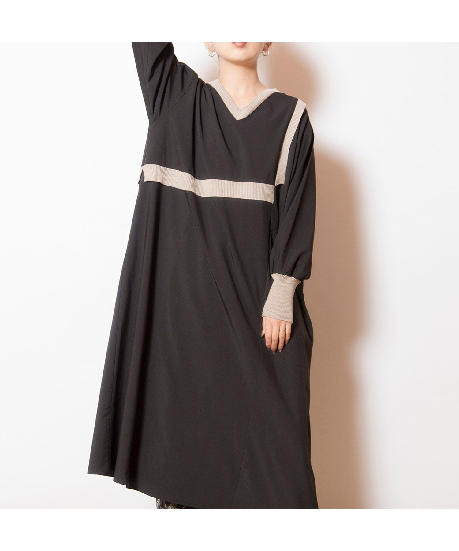 【オズモーシス/OSMOSIS】の2WAY配色切替ワンピース インテリア・キッズ・メンズ・レディースファッション・服の通販 founy(ファニー) 　ファッション　Fashion　レディースファッション　Fashion for Women　ワンピース　Dresses　インナー　Innerwear　ブロック　Block, Solid Block Pattern　ポケット　Pocket, Pocket Detail　再入荷　Restock / Back in Stock　切替　Switching, Contrast Panel　夏　Summer　S/S・春夏　SS, Spring/Summer, Warm Season　BLACK|ID: prp329100004836865 ipo3291000000035236180