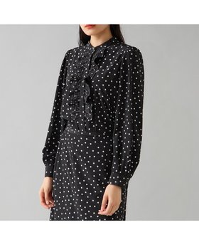 【ティアラ/Tiara】のドットプリントフリルブラウス 人気、トレンドファッション・服の通販 founy(ファニー) ファッション Fashion レディースファッション Fashion for Women トップス・カットソー Cut & Sew Tops シャツ・ブラウス・オフィスカジュアル Elegant Blouses & Button-Ups コンパクト Compact, Small Size ドット Polka Dot, Dot Pattern フリル Frill, Ruffle フロント Front, Front Design プリント Print, Printed Pattern ランダム Random, Irregular |ID:prp329100004836902
