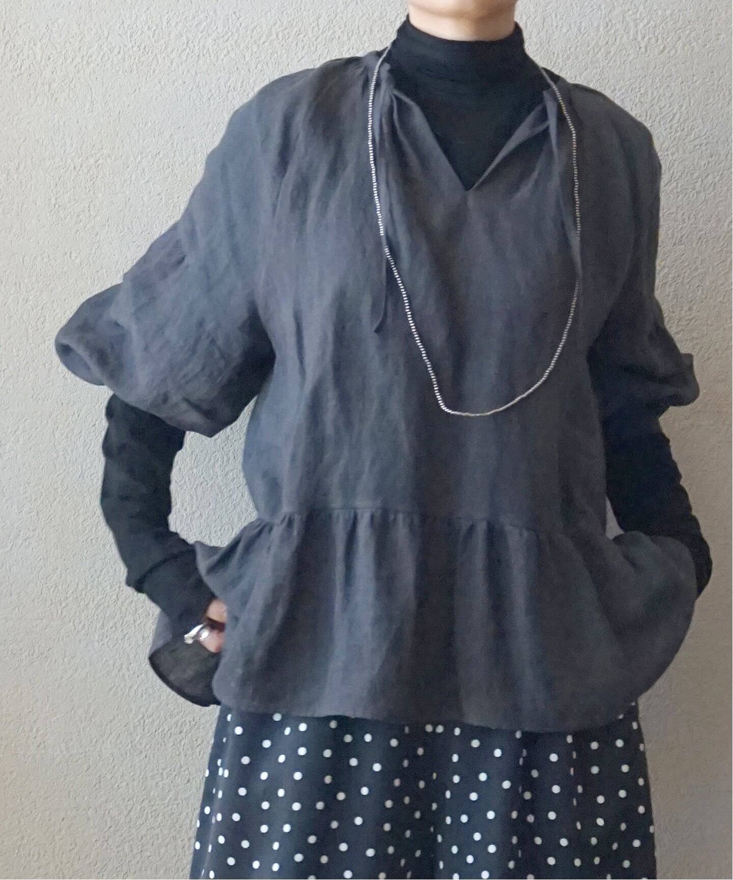 【ジャーナルスタンダード ラックス/journal standard luxe】のヘムフリルギャザーブラウス 人気、トレンドファッション・服の通販 founy(ファニー) 　ファッション　Fashion　レディースファッション　Fashion for Women　トップス・カットソー　Cut & Sew Tops　シャツ・ブラウス・オフィスカジュアル　Elegant Blouses & Button-Ups　2025年　2025　2025春夏・S/S　Spring/Summer 2025 SS25　アンティーク　Antique-Inspired　ギャザー　Gathered, Ruffled　スマート　Smart, Elegant　スモック　Smock, Smock Dress　ドット　Polka Dot, Dot Pattern　モダン　Modern, Contemporary　リネン　Linen, Linen Fabric　リラックス　Relax, Relaxed Fit　無地　Plain, Solid Color　 other-1|ID: prp329100004836962 ipo3291000000035238113