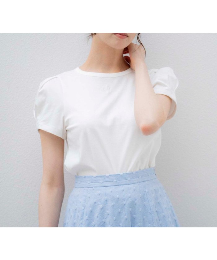 【ノエラ/Noela】のロゴポンチカットソー インテリア・キッズ・メンズ・レディースファッション・服の通販 founy(ファニー) https://founy.com/ ファッション Fashion レディースファッション Fashion for Women トップス・カットソー Cut & Sew Tops カットソー・ベーシックTシャツ Cut-and-Sewn Tops / Stretch Tees & Basics スリーブ Sleeve, Long Sleeve / Short Sleeve フェミニン Feminine, Girly ベスト Vest, Waistcoat ポケット Pocket, Pocket Detail リボン Ribbon, Bow |ID: prp329100004836991 ipo3291000000035238655