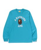 【ア ベイシング エイプ/A BATHING APE】のCOLLEGE LS TEE 人気、トレンドファッション・服の通販 founy(ファニー) ファッション Fashion レディースファッション Fashion for Women インナー Innerwear スリーブ Sleeve, Long Sleeve / Short Sleeve フロント Front, Front Design プリント Print, Printed Pattern ラバー Rubber, Rubber Sole ロング Long, Long-Length thumbnail BLUE|ID: prp329100004837086 ipo3291000000035239821