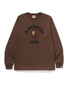 【ア ベイシング エイプ/A BATHING APE】のCOLLEGE LS TEE 人気、トレンドファッション・服の通販 founy(ファニー) ファッション Fashion レディースファッション Fashion for Women インナー Innerwear スリーブ Sleeve, Long Sleeve / Short Sleeve フロント Front, Front Design プリント Print, Printed Pattern ラバー Rubber, Rubber Sole ロング Long, Long-Length thumbnail BROWN|ID: prp329100004837086 ipo3291000000035239822