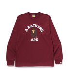 【ア ベイシング エイプ/A BATHING APE】のCOLLEGE LS TEE 人気、トレンドファッション・服の通販 founy(ファニー) ファッション Fashion レディースファッション Fashion for Women インナー Innerwear スリーブ Sleeve, Long Sleeve / Short Sleeve フロント Front, Front Design プリント Print, Printed Pattern ラバー Rubber, Rubber Sole ロング Long, Long-Length thumbnail BURGUNDY|ID: prp329100004837086 ipo3291000000035239825