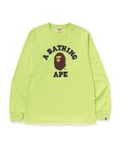 【ア ベイシング エイプ/A BATHING APE】のCOLLEGE LS TEE 人気、トレンドファッション・服の通販 founy(ファニー) ファッション Fashion レディースファッション Fashion for Women インナー Innerwear スリーブ Sleeve, Long Sleeve / Short Sleeve フロント Front, Front Design プリント Print, Printed Pattern ラバー Rubber, Rubber Sole ロング Long, Long-Length thumbnail LIGHT GREEN|ID: prp329100004837086 ipo3291000000035239830