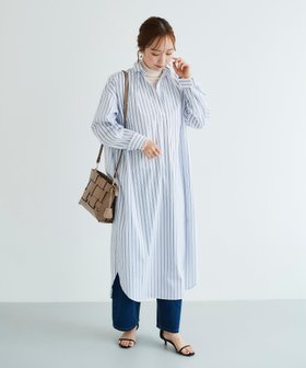 【ルクールブラン/le.coeur blanc】の《WEB限定アイテム》ストライプスキッパーシャツワンピース 人気、トレンドファッション・服の通販 founy(ファニー) ファッション Fashion レディースファッション Fashion for Women ワンピース Dresses シャツワンピース / 1枚で着映えコーデ Shirt Dresses おすすめ Recommended / Our Picks インナー Innerwear スキッパー Skipper, Open Collar ストライプ Stripe, Striped Pattern ダブル Double, Double-Breasted ボトム Bottoms, Lower Wear ワイド Wide, Wide Fit |ID:prp329100004837094