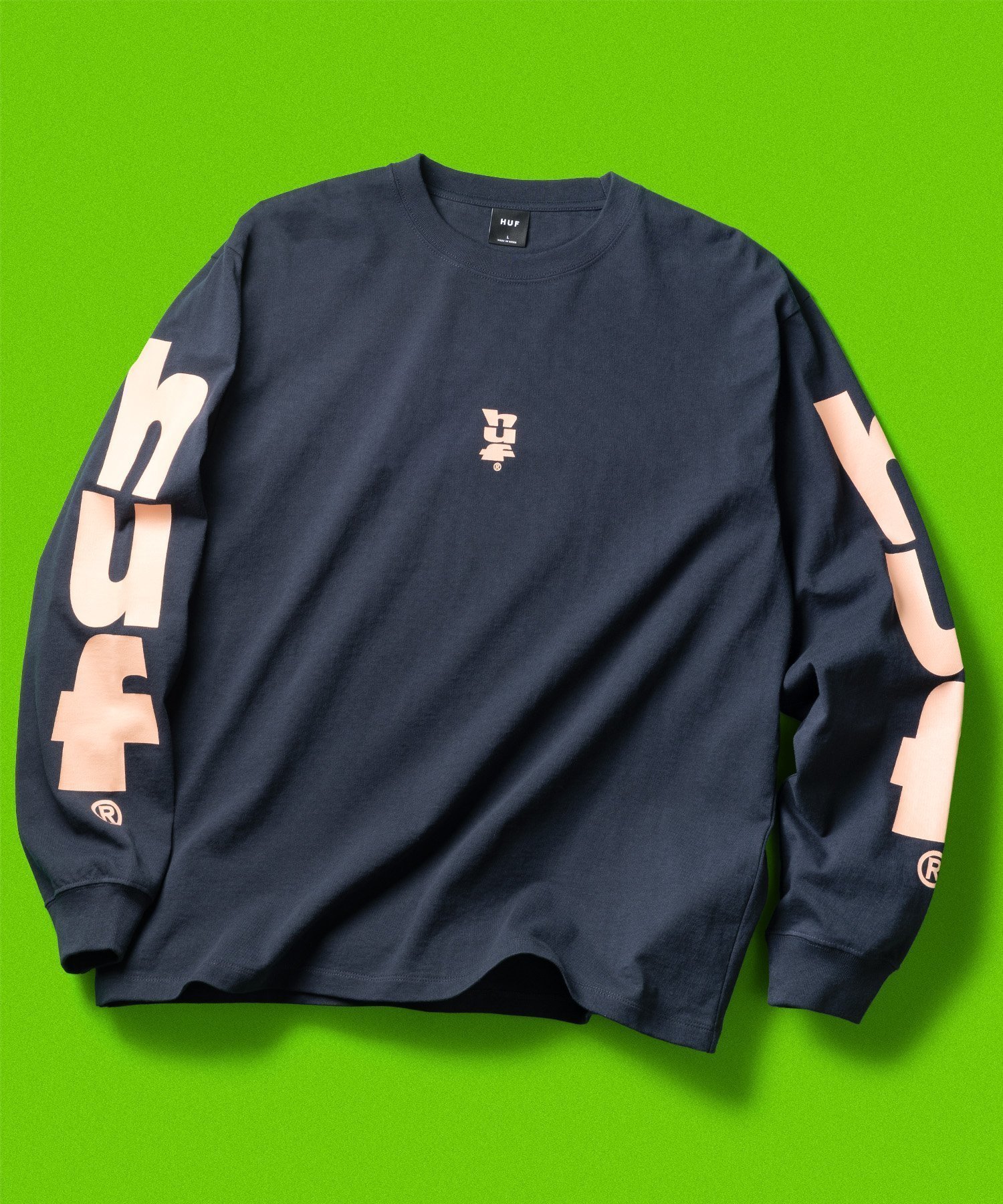 【ハフ/HUF】のMEGABLAST LS TEE / HUF ハフ ロゴ Tシャツ インテリア・キッズ・メンズ・レディースファッション・服の通販 founy(ファニー) 　ファッション　Fashion　レディースファッション　Fashion for Women　トップス・カットソー　Cut & Sew Tops　シャツ・ブラウス・オフィスカジュアル　Elegant Blouses & Button-Ups　ロングTシャツ・Tシャツ　Longline T-Shirts & Tees　グラフィック　Graphic, Graphic Design　スリーブ　Sleeve, Long Sleeve / Short Sleeve　ロング　Long, Long-Length　長袖　Long Sleeve, Full Sleeve　NAVY|ID: prp329100004837110 ipo3291000000035240408