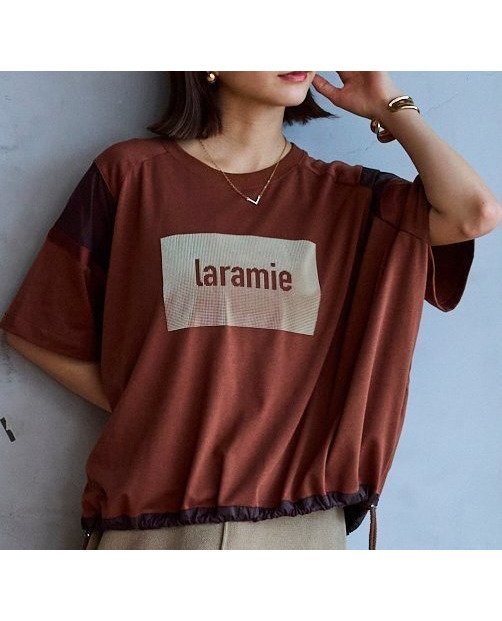 【イーブス/YEVS】の別布切替シリコンPTワイドプルオーバー インテリア・キッズ・メンズ・レディースファッション・服の通販 founy(ファニー) 　ファッション　Fashion　レディースファッション　Fashion for Women　トップス・カットソー　Cut & Sew Tops　カジュアルプルオーバー・ニットトップス　Pullovers & Knit Tops / Casual Pullovers　おすすめ　Recommended / Our Picks　サンダル　Sandals, Summer Shoes　シリコン　Silicone, Silicone Material　シンプル　Simple, Minimal　スニーカー　Sneakers, Trainers　スポーティ　Sporty, Casual Athletic　タフタ　Taffeta, Structured Fabric　デニム　Denim, Jeans Material　トレンド　Trend, Trending Now　フロント　Front, Front Design　プリント　Print, Printed Pattern　モチーフ　Motif, Design Theme　リラックス　Relax, Relaxed Fit　ワイド　Wide, Wide Fit　切替　Switching, Contrast Panel　厚底　Platform Shoes　ブラウン|ID: prp329100004837149 ipo3291000000035241062