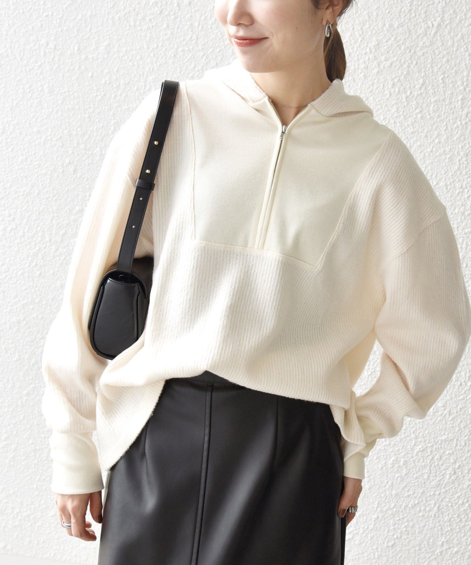 【シップス フォー ウィメン/SHIPS】のSHIPS any 手洗い可能 起毛 ワッフル ハーフジップ フーディー プルオーバー 人気、トレンドファッション・服の通販 founy(ファニー) 　ファッション　Fashion　レディースファッション　Fashion for Women　トップス・カットソー　Cut & Sew Tops　カジュアルプルオーバー・ニットトップス　Pullovers & Knit Tops / Casual Pullovers　オレンジ　Orange　洗える　Machine Washable　今季　This Season, Current Season　シンプル　Simple, Minimal　デニム　Denim, Jeans Material　バランス　Balance, Style Balance　フロント　Front, Front Design　ヨーク　Yoke, Yoke Design　ワイド　Wide, Wide Fit　ワッフル　Waffle, Waffle Knit　おすすめ　Recommended / Our Picks　2025年　2025　2025-2026秋冬・A/W　Autumn/Winter 2025–26 AW25–26　 other-1|ID: prp329100004837153 ipo3291000000035241085