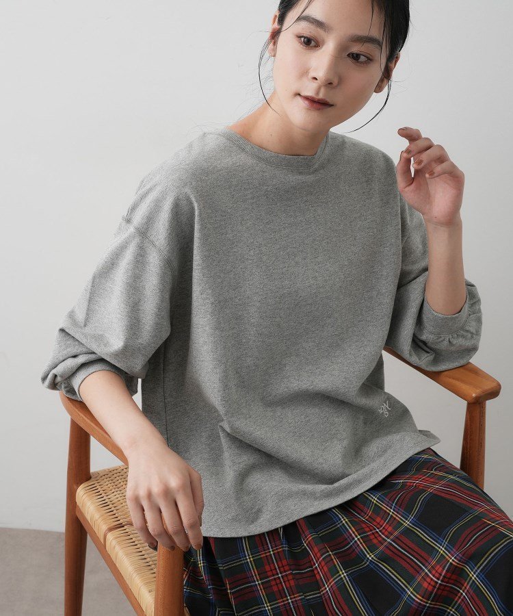 【デッサン/Dessin】の【360度可愛い・洗える】バックヘンリーカットソー インテリア・キッズ・メンズ・レディースファッション・服の通販 founy(ファニー) 　ファッション　Fashion　レディースファッション　Fashion for Women　トップス・カットソー　Cut & Sew Tops　カットソー・ベーシックTシャツ　Cut-and-Sewn Tops / Stretch Tees & Basics　カットソー　Cut and Sewn Top　カーゴパンツ　Cargo Pants, Utility Pants　スウェット / スエット　Sweatshirt, Sweatwear　スマート　Smart, Elegant　スリーブ　Sleeve, Long Sleeve / Short Sleeve　バルーン　Balloon, Balloon Silhouette　ワイド　Wide, Wide Fit　定番　Standard, Basic Item　洗える　Machine Washable　グレー|ID: prp329100004837161 ipo3291000000035241152