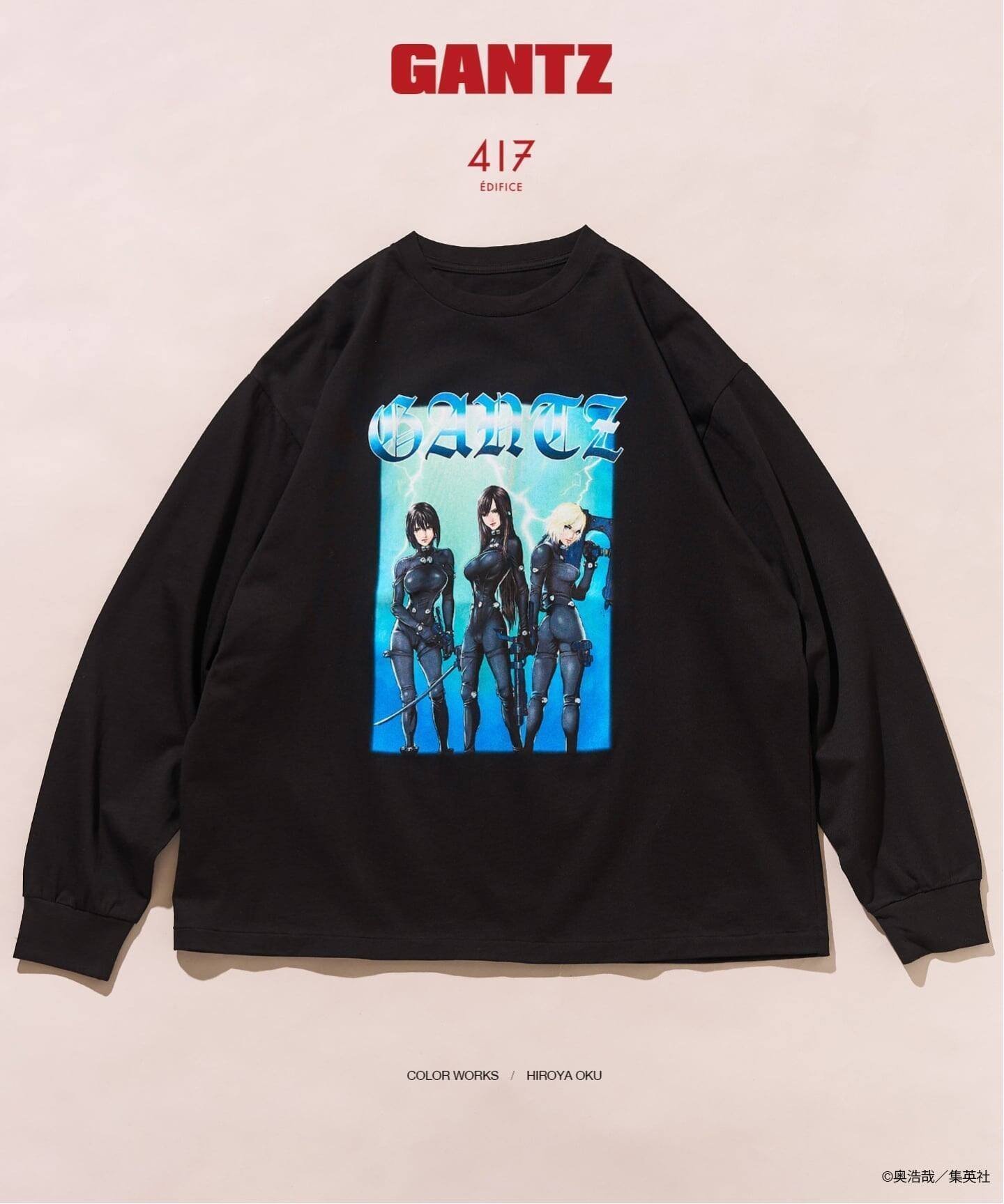 【フォーワンセブン バイ エディフィス/417 by EDIFICE / MEN】の《追加》GANTZ / ガンツ 417別注 COLORWORKS L/S Tシャツ 人気、トレンドファッション・服の通販 founy(ファニー) 　ファッション　Fashion　メンズファッション　Fashion for Men　イラスト　Illustration　キャラクター　Character, Licensed Characters　グラフィック　Graphic, Graphic Design　コレクション　Collection, Seasonal Line　スウェット / スエット　Sweatshirt, Sweatwear　スタイリッシュ　Stylish, Fashionable　ダブル　Double, Double-Breasted　人気　Popular, Best Seller　プリント　Print, Printed Pattern　別注　Limited Edition, Custom Order　ラバー　Rubber, Rubber Sole　 other-1|ID: prp329100004837175 ipo3291000000035241377