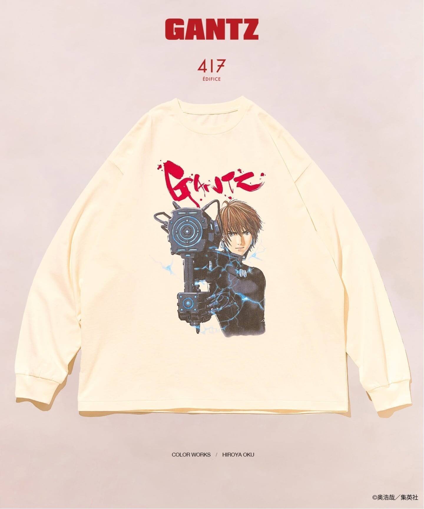【フォーワンセブン バイ エディフィス/417 by EDIFICE / MEN】の《追加》GANTZ / ガンツ 417別注 COLORWORKS L/S Tシャツ インテリア・キッズ・メンズ・レディースファッション・服の通販 founy(ファニー) 　ファッション　Fashion　メンズファッション　Fashion for Men　イラスト　Illustration　キャラクター　Character, Licensed Characters　グラフィック　Graphic, Graphic Design　コレクション　Collection, Seasonal Line　スウェット / スエット　Sweatshirt, Sweatwear　スタイリッシュ　Stylish, Fashionable　ダブル　Double, Double-Breasted　人気　Popular, Best Seller　プリント　Print, Printed Pattern　別注　Limited Edition, Custom Order　ラバー　Rubber, Rubber Sole　ホワイト A|ID: prp329100004837175 ipo3291000000035241385