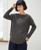 【エルビーシー/LBC】のGirlプリントロゴ刺繍ロンT 人気、トレンドファッション・服の通販 founy(ファニー) ファッション Fashion レディースファッション Fashion for Women トップス・カットソー Cut & Sew Tops ロングTシャツ・Tシャツ Longline T-Shirts & Tees イラスト Illustration インナー Innerwear シンプル Simple, Minimal プリント Print, Printed Pattern ベーシック Basic, Essential ラウンド Round, Round Neck 手描き Hand-Drawn, Illustrated 秋 Autumn thumbnail チャコール|ID: prp329100004837192 ipo3291000000035241590