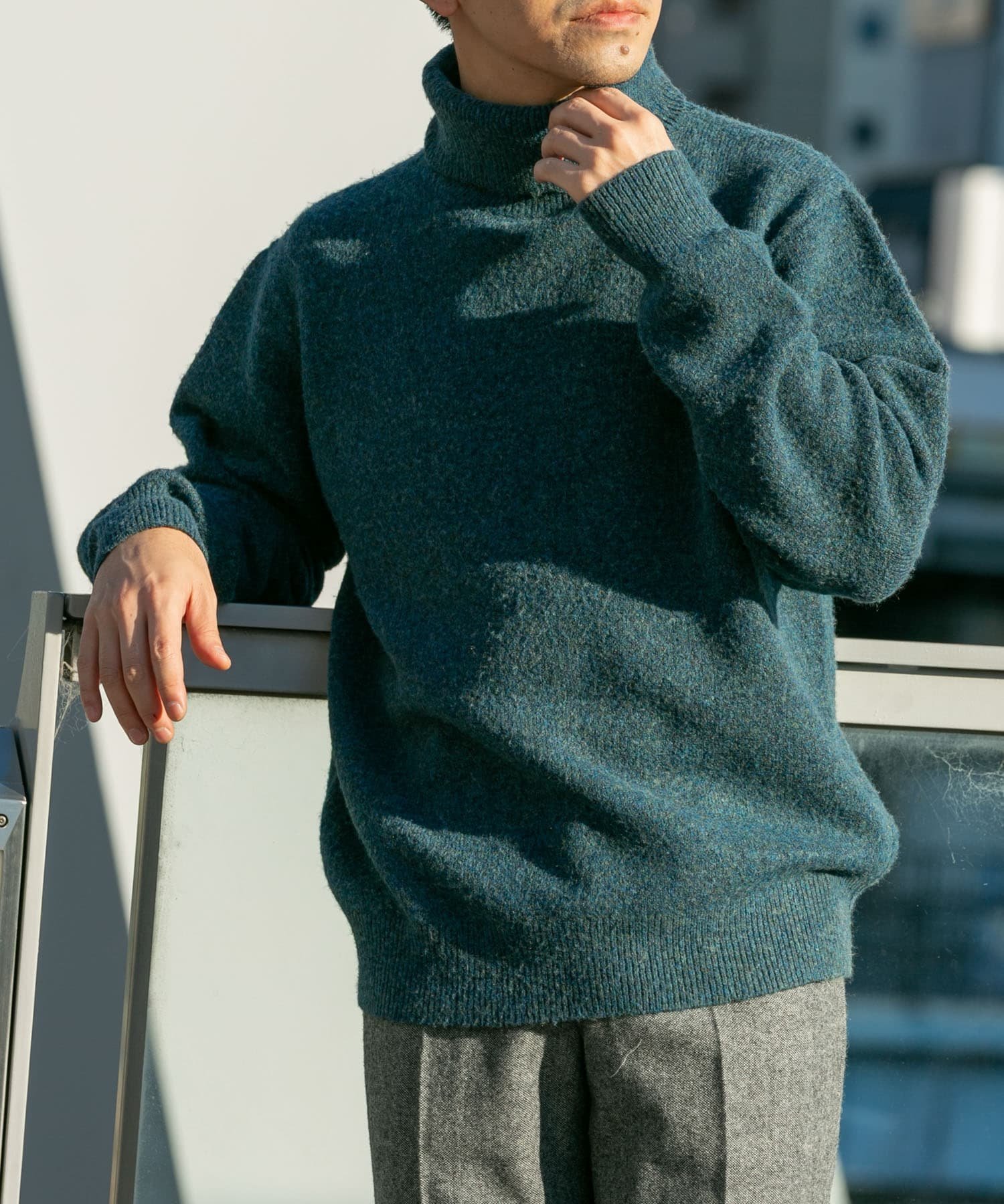 【アーバンリサーチ ロッソ/URBAN RESEARCH ROSSO / MEN】のブークレストレッチタートルニット インテリア・キッズ・メンズ・レディースファッション・服の通販 founy(ファニー) 　ファッション　Fashion　メンズファッション　Fashion for Men　アクリル　Acrylic Material　シンプル　Simple, Minimal　ストレッチ　Stretch, Stretchy Fabric　タートル　Turtleneck, Turtle Collar　タートルネック　Turtleneck, High Neck　フィット　Fit, Slim Fit　リラックス　Relax, Relaxed Fit　ループ　Loop, Loop Knit　A/W・秋冬　Autumn/Winter　冬　Winter / This Winter　2025年　2025　2025-2026秋冬・A/W　Autumn/Winter 2025–26 AW25–26　ブルー|ID: prp329100004837247 ipo3291000000035242326