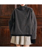 【ミスティ ウーマン/mysty woman】のスタンドカラーショートコート 人気、トレンドファッション・服の通販 founy(ファニー) ファッション Fashion レディースファッション Fashion for Women アウター Coat / Outerwear Collection コート・ロングコート・ピーコート Long Coats, Peacoats & More ショート Short, Short Length スタンド Stand Collar, Upright Stand デニム Denim, Jeans Material ビッグ Big, Oversized フレア Flare, Flared ロング Long, Long-Length thumbnail モクチャコール18|ID: prp329100004837265 ipo3291000000035242521