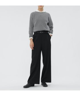 【マーガレットハウエル/MARGARET HOWELL】のFLUID WOOL TROUSERS 人気、トレンドファッション・服の通販 founy(ファニー) ファッション Fashion レディースファッション Fashion for Women ショート Short, Short Length ドレープ Drape, Draping Fabric フラット Flat, Flat Shoes |ID:prp329100004837275