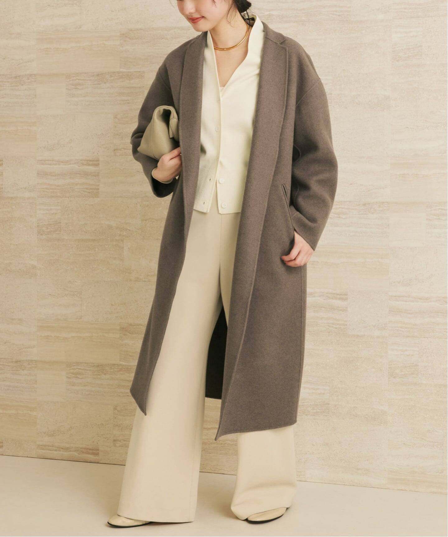 【プラージュ/Plage】のテーラードコート インテリア・キッズ・メンズ・レディースファッション・服の通販 founy(ファニー) 　ファッション　Fashion　レディースファッション　Fashion for Women　アウター　Coat / Outerwear Collection　コート・ロングコート・ピーコート　Long Coats, Peacoats & More　デニム　Denim, Jeans Material　ベーシック　Basic, Essential　エレガント 上品　Elegant　ブラウン A|ID: prp329100004837294 ipo3291000000035242935