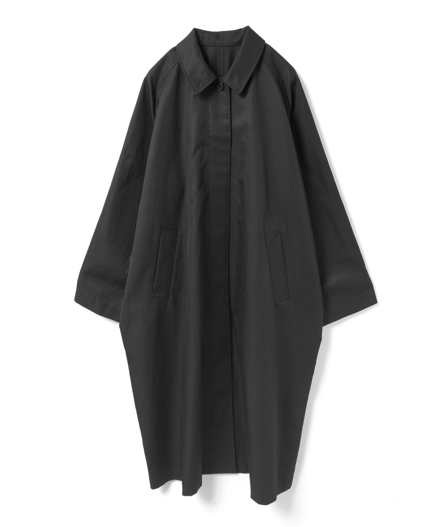 【マーコート/MARcourt】のmizuiro ind ステンカラーコート インテリア・キッズ・メンズ・レディースファッション・服の通販 founy(ファニー) 　ファッション　Fashion　レディースファッション　Fashion for Women　アウター　Coat / Outerwear Collection　コート・ロングコート・ピーコート　Long Coats, Peacoats & More　ストレート　Straight, Straight Cut　スリット　Slit, Slit Detail　テーラード　Tailored, Tailored Fit　パーカー　Hoodie, Parka　ベーシック　Basic, Essential　ポケット　Pocket, Pocket Detail　ロング　Long, Long-Length　ワイド　Wide, Wide Fit　無地　Plain, Solid Color　長袖　Long Sleeve, Full Sleeve　ブラック|ID: prp329100004837307 ipo3291000000035243109