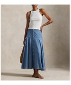 【ラルフローレン/RALPH LAUREN】のコットン シャンブレー Aライン スカート 人気、トレンドファッション・服の通販 founy(ファニー) ファッション Fashion レディースファッション Fashion for Women スカート Skirts Aライン・フレアスカート A-Line & Flared Skirts シャンブレー Chambray, Denim-Like Fabric フロント Front, Front Design ヨーク Yoke, Yoke Design thumbnail 450ブルー|ID: prp329100004837336 ipo3291000000035243472