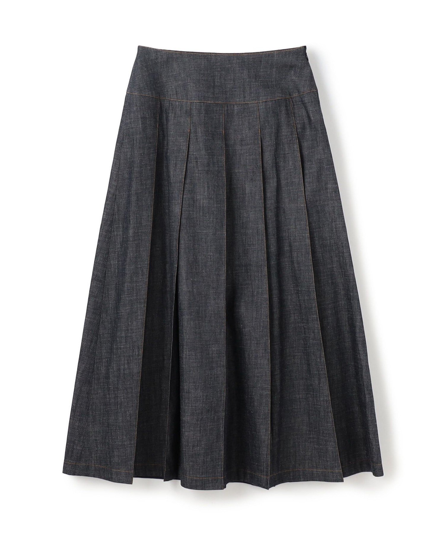 【トゥモローランド/TOMORROWLAND】のステイブルーデニム フルタックスカート 人気、トレンドファッション・服の通販 founy(ファニー) 　ファッション　Fashion　レディースファッション　Fashion for Women　スカート　Skirts　おすすめ　Recommended / Our Picks　サンダル　Sandals, Summer Shoes　シューズ　Shoes, Footwear　シンプル　Simple, Minimal　ツイル　Twist, Twisted Detail　デニム　Denim, Jeans Material　フラット　Flat, Flat Shoes　マキシ　Maxi, Full Length　エレガント 上品　Elegant　 other-1|ID: prp329100004837337 ipo3291000000035243480