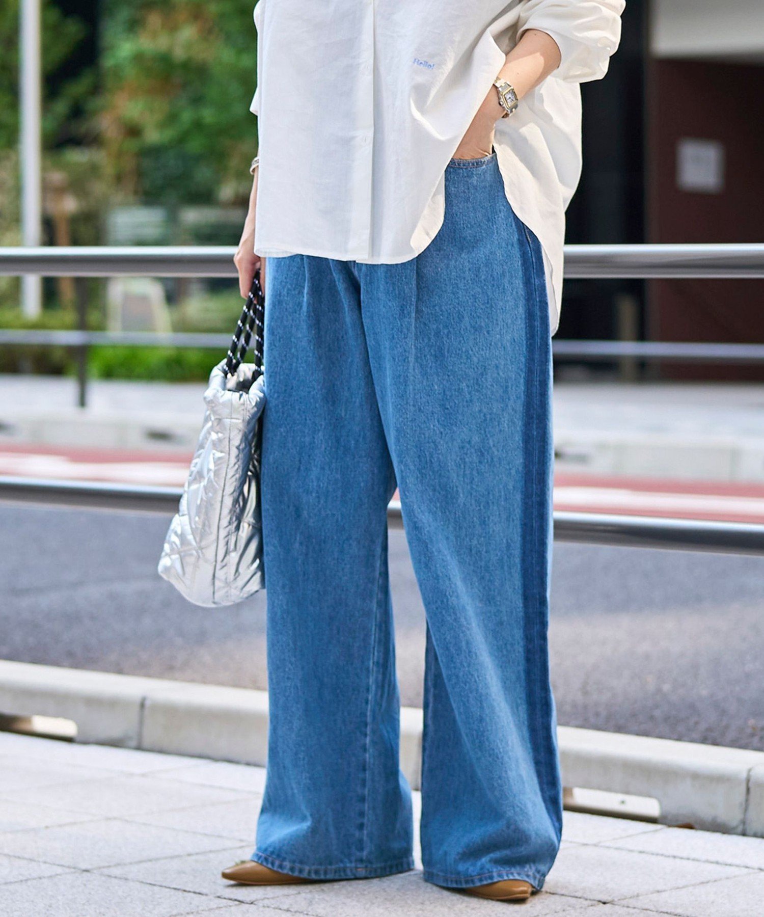 【コーエン/COEN】のサイドライン タックワイドデニムパンツ 人気、トレンドファッション・服の通販 founy(ファニー) 　ファッション　Fashion　レディースファッション　Fashion for Women　パンツ　Pants & Trousers　デニムパンツ・ジーンズ・美脚デニム　Denim Jeans & Pants　コンパクト　Compact, Small Size　デニム　Denim, Jeans Material　人気　Popular, Best Seller　バランス　Balance, Style Balance　ポケット　Pocket, Pocket Detail　ワイド　Wide, Wide Fit　おすすめ　Recommended / Our Picks　 other-1|ID: prp329100004837342 ipo3291000000035243536