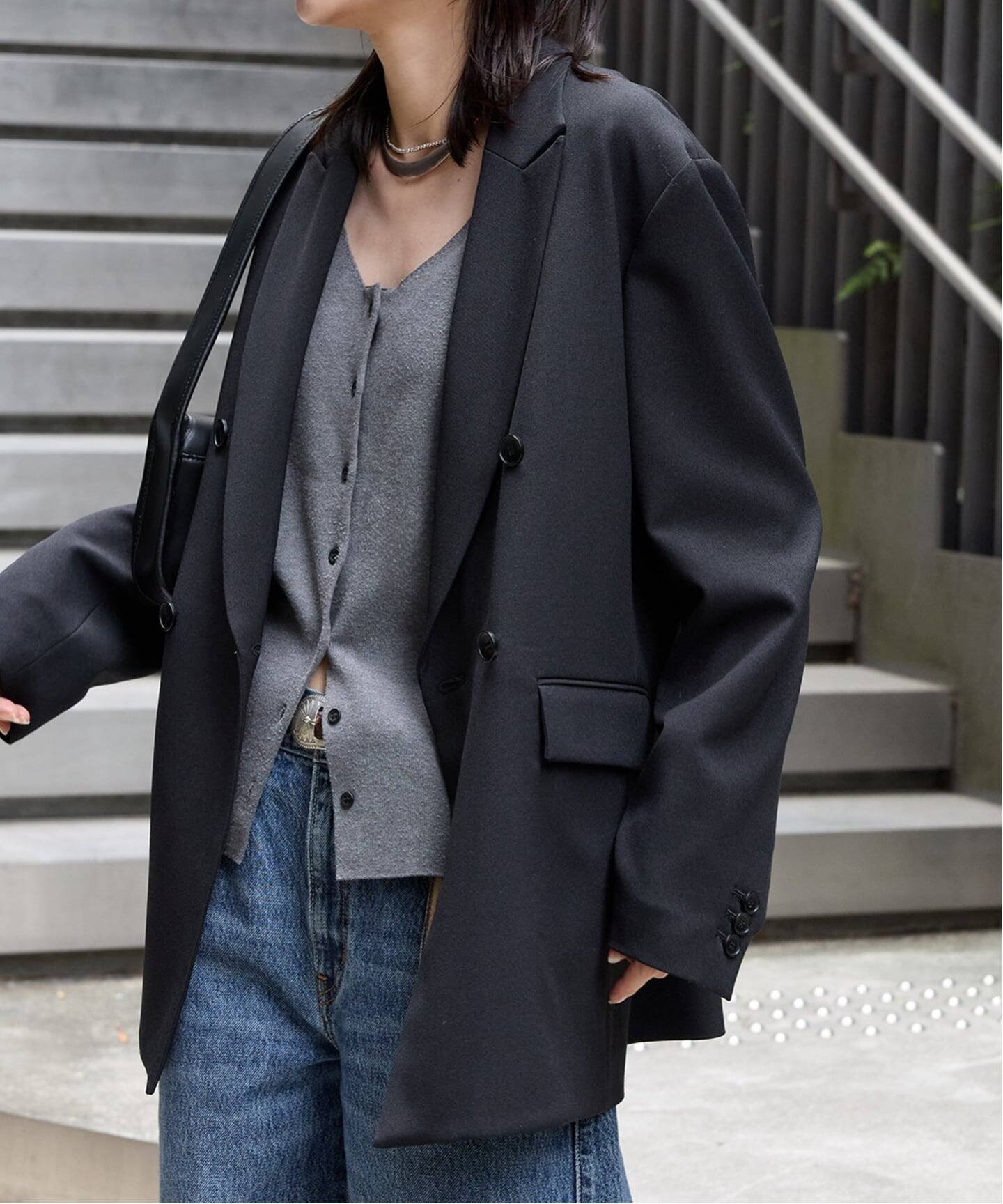 【ジャーナルスタンダード/JOURNAL STANDARD】の《追加》ライクストレッチジャケット インテリア・キッズ・メンズ・レディースファッション・服の通販 founy(ファニー) 　ファッション　Fashion　レディースファッション　Fashion for Women　アウター　Coat / Outerwear Collection　レディースジャケット・軽アウター　Jackets　おすすめ　Recommended / Our Picks　ジャケット　Jacket, Outerwear　ダブル　Double, Double-Breasted　チェック　Check, Plaid, Tartan　定番　Standard, Basic Item　ブラック|ID: prp329100004837348 ipo3291000000035243639