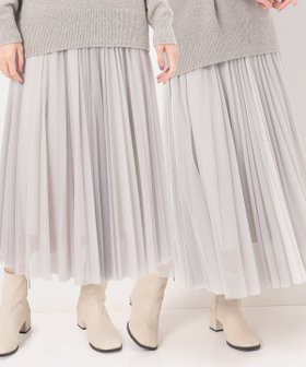 【コムサ/COMME CA】の【リバーシブル】ソフトチュール スカート 人気、トレンドファッション・服の通販 founy(ファニー) ファッション Fashion レディースファッション Fashion for Women スカート Skirts エアリー Airy Texture シャンブレー Chambray, Denim-Like Fabric チュール Tulip, Tulip Motif プリーツ Pleats, Pleated ペチコート Petticoat, Underskirt リバーシブル Reversible, Two-Sided |ID:prp329100004837402