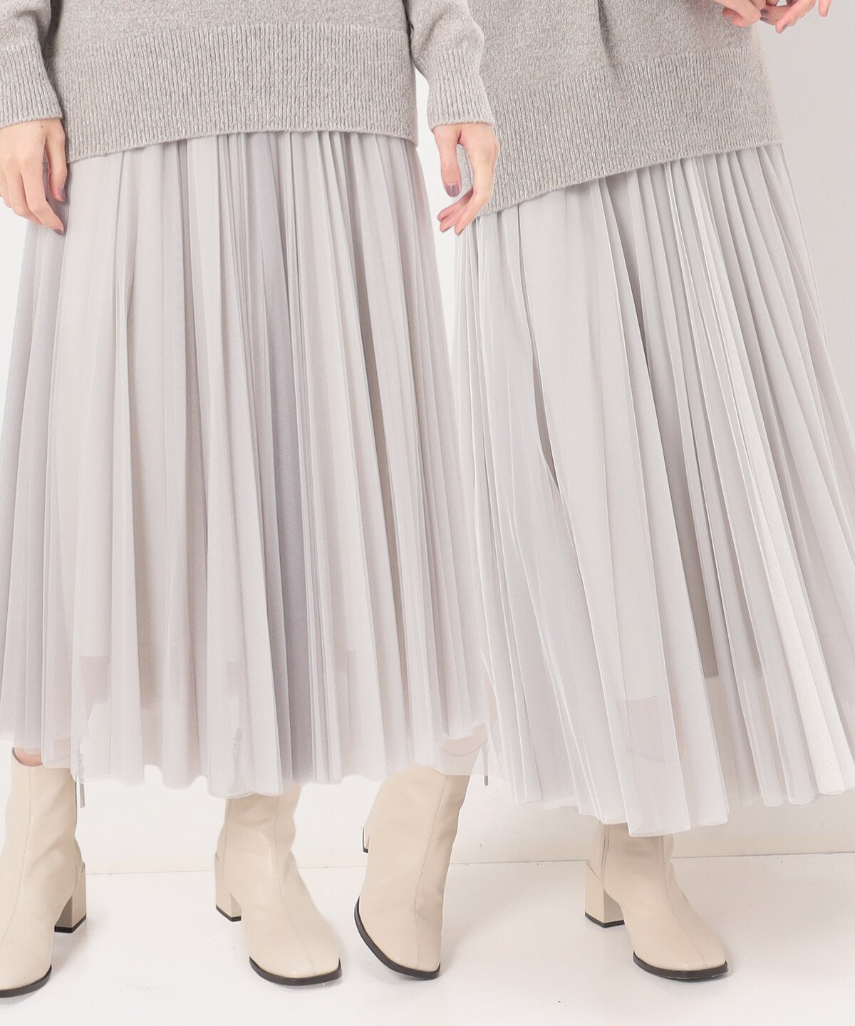 【コムサ/COMME CA】の【リバーシブル】ソフトチュール スカート 人気、トレンドファッション・服の通販 founy(ファニー) 　ファッション　Fashion　レディースファッション　Fashion for Women　スカート　Skirts　エアリー　Airy Texture　シャンブレー　Chambray, Denim-Like Fabric　チュール　Tulip, Tulip Motif　プリーツ　Pleats, Pleated　ペチコート　Petticoat, Underskirt　リバーシブル　Reversible, Two-Sided　 other-1|ID: prp329100004837402 ipo3291000000035244126