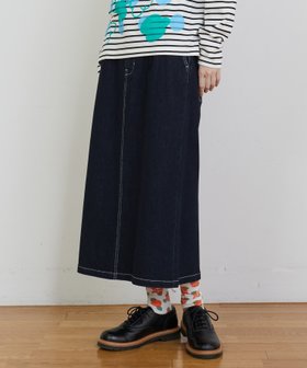 【フラボア/FRAPBOIS】のムーブデニム スカート 人気、トレンドファッション・服の通販 founy(ファニー) ファッション Fashion レディースファッション Fashion for Women スカート Skirts インディゴ Indigo Denim ストレッチ Stretch, Stretchy Fabric デニム Denim, Jeans Material ドット Polka Dot, Dot Pattern フロント Front, Front Design 人気 Popular, Best Seller |ID:prp329100004837408