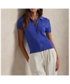 【ラルフローレン/RALPH LAUREN】のケーブル コットン ショートスリーブ Polo カーディガン 人気、トレンドファッション・服の通販 founy(ファニー) ファッション Fashion レディースファッション Fashion for Women トップス・カットソー Cut & Sew Tops カーディガン・羽織り Layered Style Cardigans カーディガン Cardigan, Knitwear ショート Short, Short Length スリム Slim, Slim Fit スリーブ Sleeve, Long Sleeve / Short Sleeve フィット Fit, Slim Fit ポロシャツ Polo Shirt, Collared Tee 半袖 Short Sleeve, Half Sleeve thumbnail 400ブルー|ID: prp329100004837430 ipo3291000000035244495
