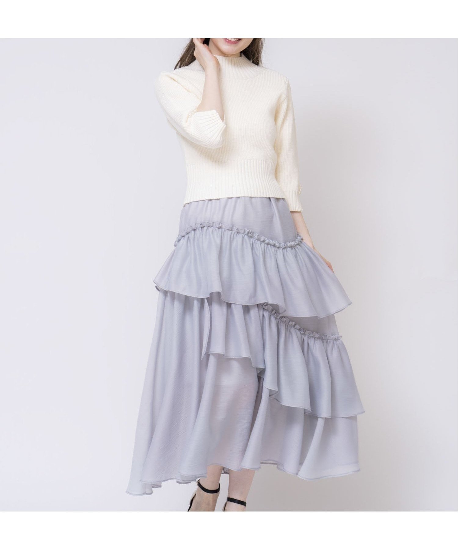 【ノエラ/Noela】のシアーティアードスカート インテリア・キッズ・メンズ・レディースファッション・服の通販 founy(ファニー) 　ファッション　Fashion　レディースファッション　Fashion for Women　スカート　Skirts　ティアードスカート　Tiered Skirts　シアー　Sheer, See-Through　スウェット / スエット　Sweatshirt, Sweatwear　ダウン　Down, Puffer　ティアードスカート　Tiered Skirt, Flounced Skirt　フェミニン　Feminine, Girly　ポケット　Pocket, Pocket Detail　ワッシャー　Washer, Crinkled Finish　サックス|ID: prp329100004837435 ipo3291000000035244533