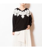 【オズモーシス/OSMOSIS】のレースモチーフVネックプルオーバー 人気、トレンドファッション・服の通販 founy(ファニー) ファッション Fashion レディースファッション Fashion for Women トップス・カットソー Cut & Sew Tops カジュアルプルオーバー・ニットトップス Pullovers & Knit Tops / Casual Pullovers Vネックトップス V-Neck Tops / V-Cut Neckline Shirts カットソー Cut and Sewn Top フェミニン Feminine, Girly モチーフ Motif, Design Theme レース Lace, Lace Fabric 人気 Popular, Best Seller 再入荷 Restock / Back in Stock 夏 Summer S/S・春夏 SS, Spring/Summer, Warm Season thumbnail BLACK|ID: prp329100004837447 ipo3291000000035244661