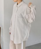 【イア パピヨネ/ear PAPILLONNER】のスウェット切替シャツ【SUM1 STYLE】 人気、トレンドファッション・服の通販 founy(ファニー) ファッション Fashion レディースファッション Fashion for Women トップス・カットソー Cut & Sew Tops シャツ・ブラウス・オフィスカジュアル Elegant Blouses & Button-Ups レディースパーカー・カジュアルフーディー Casual Hoodies & Sweatshirts スウェット・クルーネックトップス Sweatshirts & Crewnecks / Relaxed Fit Sweat Tops ウェーブ Wavy Pattern 切替 Switching, Contrast Panel サッカー Seersucker, Summer Fabric ジャケット Jacket, Outerwear スウェット / スエット Sweatshirt, Sweatwear スラックス Slacks, Dress Pants デニム Denim, Jeans Material 羽織 Haori, Light Jacket ラウンド Round, Round Neck おすすめ Recommended / Our Picks thumbnail ライトベージュ|ID: prp329100004837458 ipo3291000000035244798