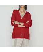 【コムサ/COMME CA】のウール梳毛 Vネックカーディガン 人気、トレンドファッション・服の通販 founy(ファニー) ファッション Fashion レディースファッション Fashion for Women トップス・カットソー Cut & Sew Tops カーディガン・羽織り Layered Style Cardigans Vネックトップス V-Neck Tops / V-Cut Neckline Shirts カットソー Cut and Sewn Top カーディガン Cardigan, Knitwear ジャケット Jacket, Outerwear スリット Slit, Slit Detail ベーシック Basic, Essential おすすめ Recommended / Our Picks thumbnail 10:レッド|ID: prp329100004837465 ipo3291000000035244878