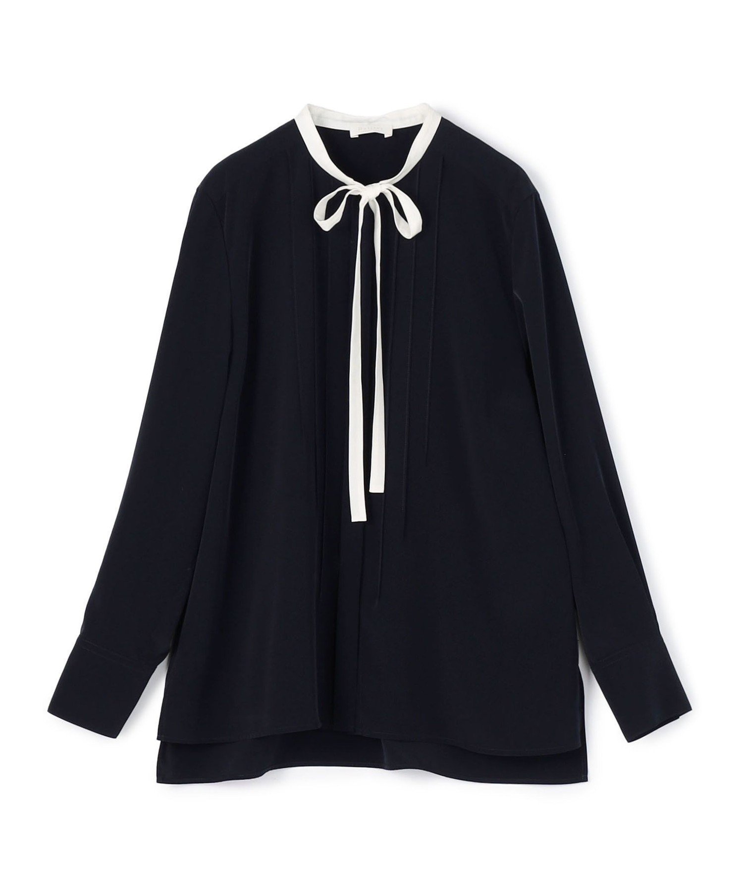 【トゥモローランド/TOMORROWLAND】のクリアデシン ボウタイブラウス インテリア・キッズ・メンズ・レディースファッション・服の通販 founy(ファニー) 　ファッション　Fashion　レディースファッション　Fashion for Women　トップス・カットソー　Cut & Sew Tops　シャツ・ブラウス・オフィスカジュアル　Elegant Blouses & Button-Ups　ストレート　Straight, Straight Cut　スリーブ　Sleeve, Long Sleeve / Short Sleeve　デニム　Denim, Jeans Material　ドレープ　Drape, Draping Fabric　フロント　Front, Front Design　リボン　Ribbon, Bow　リラックス　Relax, Relaxed Fit　おすすめ　Recommended / Our Picks　セレモニー　Ceremony　入学式　Entrance Ceremony　69 ネイビー|ID: prp329100004837475 ipo3291000000035244998