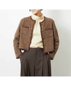 【ミッシェルクラン/MICHEL KLEIN】のツィード調モールニットジャケット 人気、トレンドファッション・服の通販 founy(ファニー) ファッション Fashion レディースファッション Fashion for Women アウター Coat / Outerwear Collection レディースジャケット・軽アウター Jackets エレガント 上品 Elegant オケージョン Occasion Wear 春 Spring 洗える Machine Washable 秋 Autumn クラシカル Classical, Vintage-Inspired コンパクト Compact, Small Size シンプル Simple, Minimal ジャケット Jacket, Outerwear スタイリッシュ Stylish, Fashionable スパンコール Sequins, Sequin Embellishment ダウン Down, Puffer ツイード／ツィード Choker, Choker Necklace デニム Denim, Jeans Material トレンド Trend, Trending Now バランス Balance, Style Balance フィット Fit, Slim Fit ベーシック Basic, Essential ボトム Bottoms, Lower Wear ポケット Pocket, Pocket Detail 冬 Winter / This Winter 再入荷 Restock / Back in Stock おすすめ Recommended / Our Picks 夏 Summer セレモニー Ceremony |ID:prp329100004837521