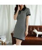 【アイモハ/aimoha】のJasmine Grandiflorum/千鳥柄ポロカラーミニワンピース半袖 人気、トレンドファッション・服の通販 founy(ファニー) ファッション Fashion レディースファッション Fashion for Women ワンピース Dresses トレンド Trend, Trending Now ポケット Pocket, Pocket Detail 半袖 Short Sleeve, Half Sleeve thumbnail ブラック|ID: prp329100004837525 ipo3291000000035245641