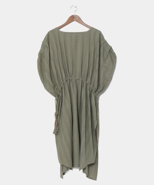 【アミナコレクション/Amina Collection】の【チャイハネ】シャリンワンピース インテリア・キッズ・メンズ・レディースファッション・服の通販 founy(ファニー) 　ファッション　Fashion　レディースファッション　Fashion for Women　ワンピース　Dresses　ストライプ　Stripe, Striped Pattern　スリット　Slit, Slit Detail　ボトム　Bottoms, Lower Wear　リゾート　Resort, Vacation Style　ロング　Long, Long-Length　夏　Summer　カーキ|ID: prp329100004837526 ipo3291000000035245650