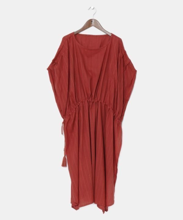 【アミナコレクション/Amina Collection】の【チャイハネ】シャリンワンピース インテリア・キッズ・メンズ・レディースファッション・服の通販 founy(ファニー) 　ファッション　Fashion　レディースファッション　Fashion for Women　ワンピース　Dresses　ストライプ　Stripe, Striped Pattern　スリット　Slit, Slit Detail　ボトム　Bottoms, Lower Wear　リゾート　Resort, Vacation Style　ロング　Long, Long-Length　夏　Summer　レンガ|ID: prp329100004837526 ipo3291000000035245651