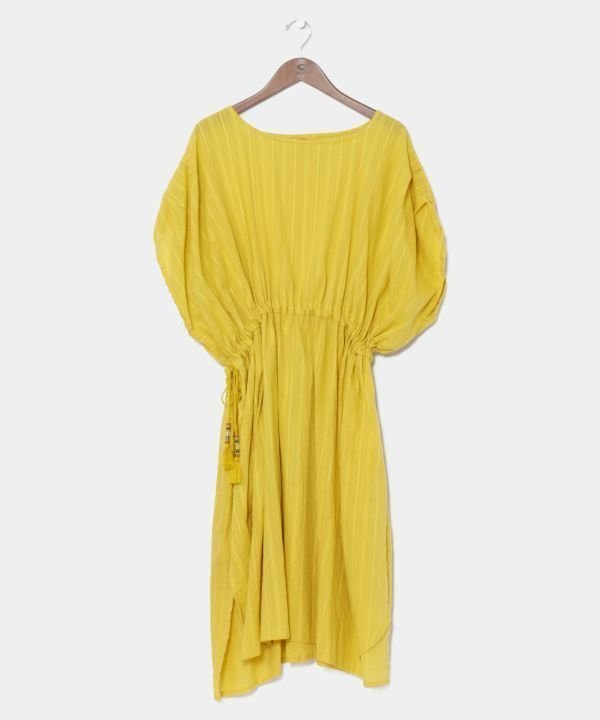 【アミナコレクション/Amina Collection】の【チャイハネ】シャリンワンピース インテリア・キッズ・メンズ・レディースファッション・服の通販 founy(ファニー) 　ファッション　Fashion　レディースファッション　Fashion for Women　ワンピース　Dresses　ストライプ　Stripe, Striped Pattern　スリット　Slit, Slit Detail　ボトム　Bottoms, Lower Wear　リゾート　Resort, Vacation Style　ロング　Long, Long-Length　夏　Summer　イエロー|ID: prp329100004837526 ipo3291000000035245652