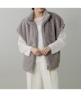 【イネド/INED】のエコファーベスト 人気、トレンドファッション・服の通販 founy(ファニー) ファッション Fashion レディースファッション Fashion for Women アウター Coat / Outerwear Collection トップス・カットソー Cut & Sew Tops ベスト&ジレ / 重ね着スタイル Vests & Gilets エレガント 上品 Elegant カットソー Cut and Sewn Top スマート Smart, Elegant フランス France, French プリント Print, Printed Pattern ベスト Vest, Waistcoat ポケット Pocket, Pocket Detail 防寒 Cold Protection, Winter-Ready リアル Real, Realistic |ID:prp329100004837527