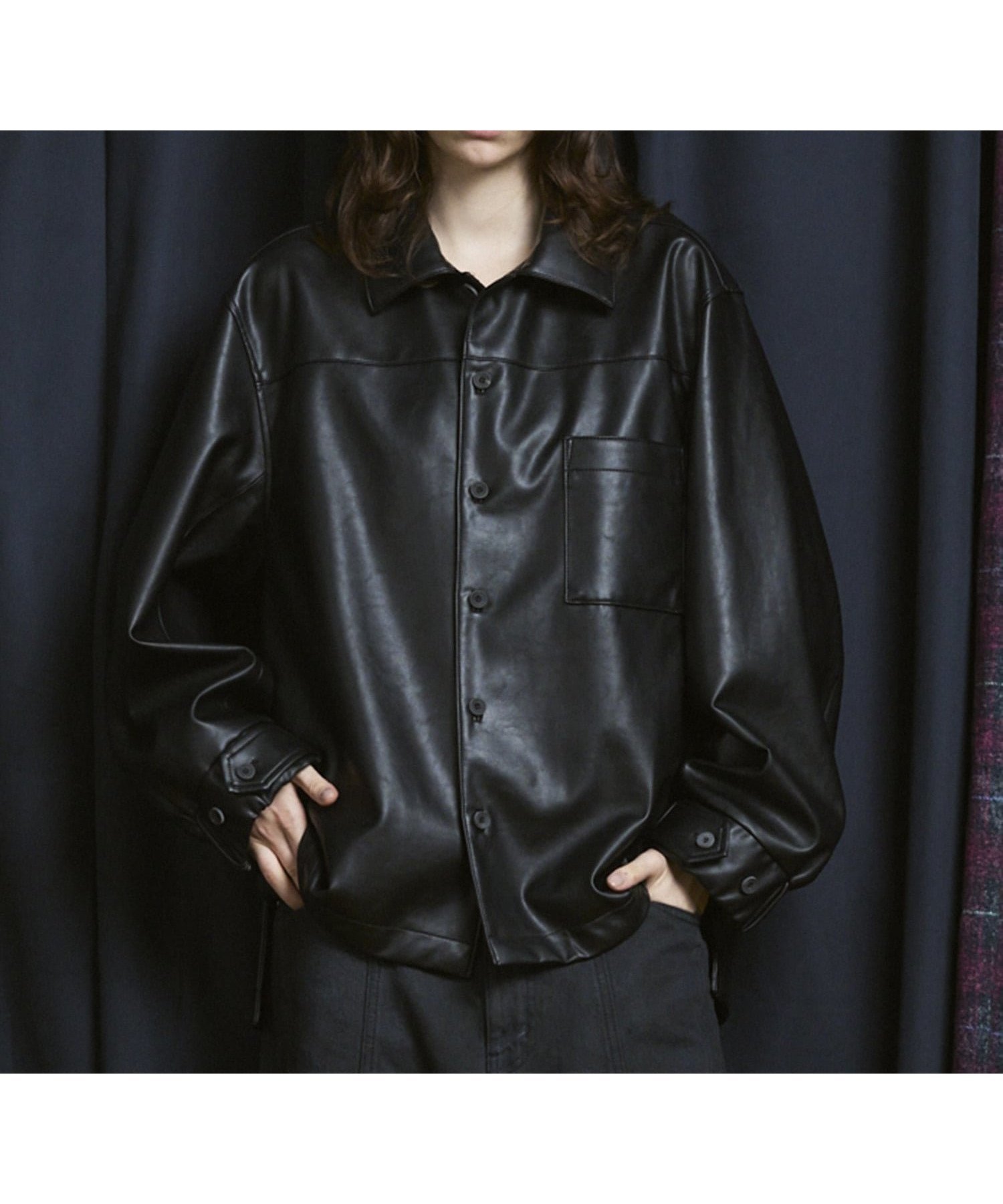 【メゾンスペシャル/MAISON SPECIAL】のArtificial Leather Prime-Over Shirt Blouson インテリア・キッズ・メンズ・レディースファッション・服の通販 founy(ファニー) 　ファッション　Fashion　レディースファッション　Fashion for Women　アウター　Coat / Outerwear Collection　ブルゾンジャケット・スポーティアウター　Blouson Jackets　トップス・カットソー　Cut & Sew Tops　シャツ・ブラウス・オフィスカジュアル　Elegant Blouses & Button-Ups　アウトドア　Outdoor Clothing　ヴィンテージ　Vintage Style　ショルダー　Shoulder, Shoulder Strap　ドロップ　Drop Shoulder, Dropped Style　パターン　Pattern, Design Print　ブルゾン　Blouson, Bomber Jacket　ミックス　Mix, Mixed Style　ミリタリー　Military, Army Style　リアル　Real, Realistic　ワーク　Workwear, Utility Style　D.BLK|ID: prp329100004837531 ipo3291000000035245719
