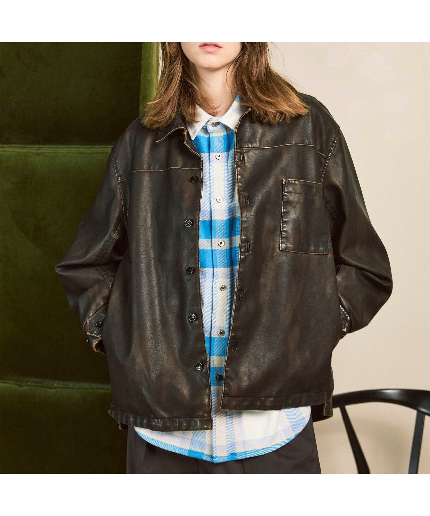 【メゾンスペシャル/MAISON SPECIAL】のArtificial Leather Prime-Over Shirt Blouson インテリア・キッズ・メンズ・レディースファッション・服の通販 founy(ファニー) 　ファッション　Fashion　レディースファッション　Fashion for Women　アウター　Coat / Outerwear Collection　ブルゾンジャケット・スポーティアウター　Blouson Jackets　トップス・カットソー　Cut & Sew Tops　シャツ・ブラウス・オフィスカジュアル　Elegant Blouses & Button-Ups　アウトドア　Outdoor Clothing　ヴィンテージ　Vintage Style　ショルダー　Shoulder, Shoulder Strap　ドロップ　Drop Shoulder, Dropped Style　パターン　Pattern, Design Print　ブルゾン　Blouson, Bomber Jacket　ミックス　Mix, Mixed Style　ミリタリー　Military, Army Style　リアル　Real, Realistic　ワーク　Workwear, Utility Style　D.BRN|ID: prp329100004837531 ipo3291000000035245721