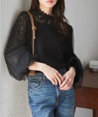 【ラナン/Ranan】のRanan/チュールドッキングフラワーレースキャンディースリーブブラウス 人気、トレンドファッション・服の通販 founy(ファニー) ファッション Fashion レディースファッション Fashion for Women トップス・カットソー Cut & Sew Tops シャツ・ブラウス・オフィスカジュアル Elegant Blouses & Button-Ups ジャケット Jacket, Outerwear スリーブ Sleeve, Long Sleeve / Short Sleeve スーツ Suit, Formalwear チュール Tulip, Tulip Motif デニム Denim, Jeans Material ドッキング Docking, Mixed Material フラワー Flower, Floral ポケット Pocket, Pocket Detail レース Lace, Lace Fabric エレガント 上品 Elegant 結婚式 Wedding 二次会 After Party 2025年 2025 2025-2026秋冬・A/W Autumn/Winter 2025–26 AW25–26 thumbnail ブラック|ID: prp329100004837535 ipo3291000000035245751