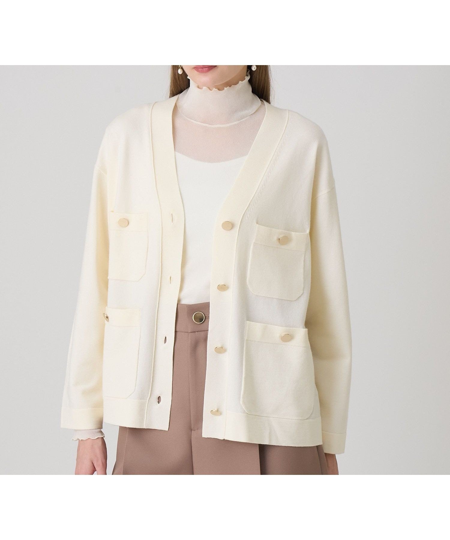 【アナイ/ANAYI】のエキストラファインメリノボクシー ジャケット カーディガン インテリア・キッズ・メンズ・レディースファッション・服の通販 founy(ファニー) 　ファッション　Fashion　レディースファッション　Fashion for Women　なめらか　Smooth, Silky Texture　カーディガン　Cardigan, Knitwear　ジャケット　Jacket, Outerwear　スマート　Smart, Elegant　ポケット　Pocket, Pocket Detail　再入荷　Restock / Back in Stock　秋　Autumn　A/W・秋冬　Autumn/Winter　off white|ID: prp329100004837537 ipo3291000000035245761