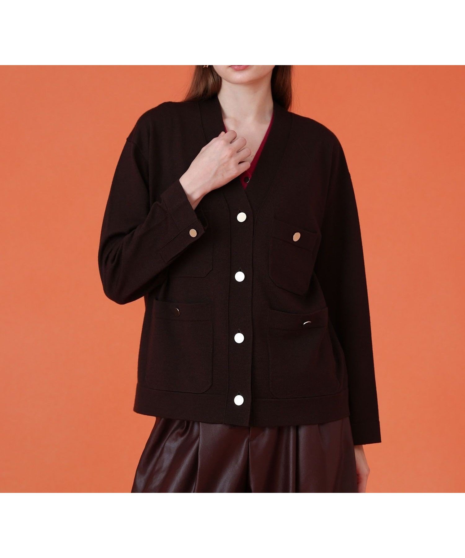 【アナイ/ANAYI】のエキストラファインメリノボクシー ジャケット カーディガン インテリア・キッズ・メンズ・レディースファッション・服の通販 founy(ファニー) 　ファッション　Fashion　レディースファッション　Fashion for Women　なめらか　Smooth, Silky Texture　カーディガン　Cardigan, Knitwear　ジャケット　Jacket, Outerwear　スマート　Smart, Elegant　ポケット　Pocket, Pocket Detail　再入荷　Restock / Back in Stock　秋　Autumn　A/W・秋冬　Autumn/Winter　brown|ID: prp329100004837537 ipo3291000000035245762