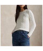 【ラルフローレン/RALPH LAUREN】のケーブルニット コットン クルーネック セーター 人気、トレンドファッション・服の通販 founy(ファニー) ファッション Fashion レディースファッション Fashion for Women トップス・カットソー Cut & Sew Tops ニット Knit Tops & Sweaters カフス Cuff Design スリム Slim, Slim Fit セーター Sweater, Knitwear フィット Fit, Slim Fit リブニット Rib Knit, Ribbed Knit 定番 Standard, Basic Item 長袖 Long Sleeve, Full Sleeve thumbnail 100ホワイト|ID: prp329100004837542 ipo3291000000035245813