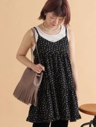 【エヘカソポ/ehka sopo】の前後2WAY花柄ミニキャミワンピース 人気、トレンドファッション・服の通販 founy(ファニー) ファッション Fashion レディースファッション Fashion for Women ワンピース Dresses キャミソールワンピース Camisole Dresses おすすめ Recommended / Our Picks カットソー Cut and Sewn Top キャミワンピース Cami Dress, Slip Dress thumbnail ブラック|ID: prp329100004837544 ipo3291000000035245844