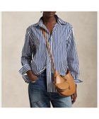 【ラルフローレン/RALPH LAUREN】のオーバーサイズ フィット ストライプド コットン シャツ 人気、トレンドファッション・服の通販 founy(ファニー) ファッション Fashion レディースファッション Fashion for Women トップス・カットソー Cut & Sew Tops シャツ・ブラウス・オフィスカジュアル Elegant Blouses & Button-Ups カフス Cuff Design ショルダー Shoulder, Shoulder Strap ストライプ Stripe, Striped Pattern ドロップ Drop Shoulder, Dropped Style フィット Fit, Slim Fit プリーツ Pleats, Pleated ボックス Boxy, Box Shape モチーフ Motif, Design Theme ヨーク Yoke, Yoke Design ラウンド Round, Round Neck ループ Loop, Loop Knit 長袖 Long Sleeve, Full Sleeve thumbnail 400ブルー|ID: prp329100004837548 ipo3291000000035245859